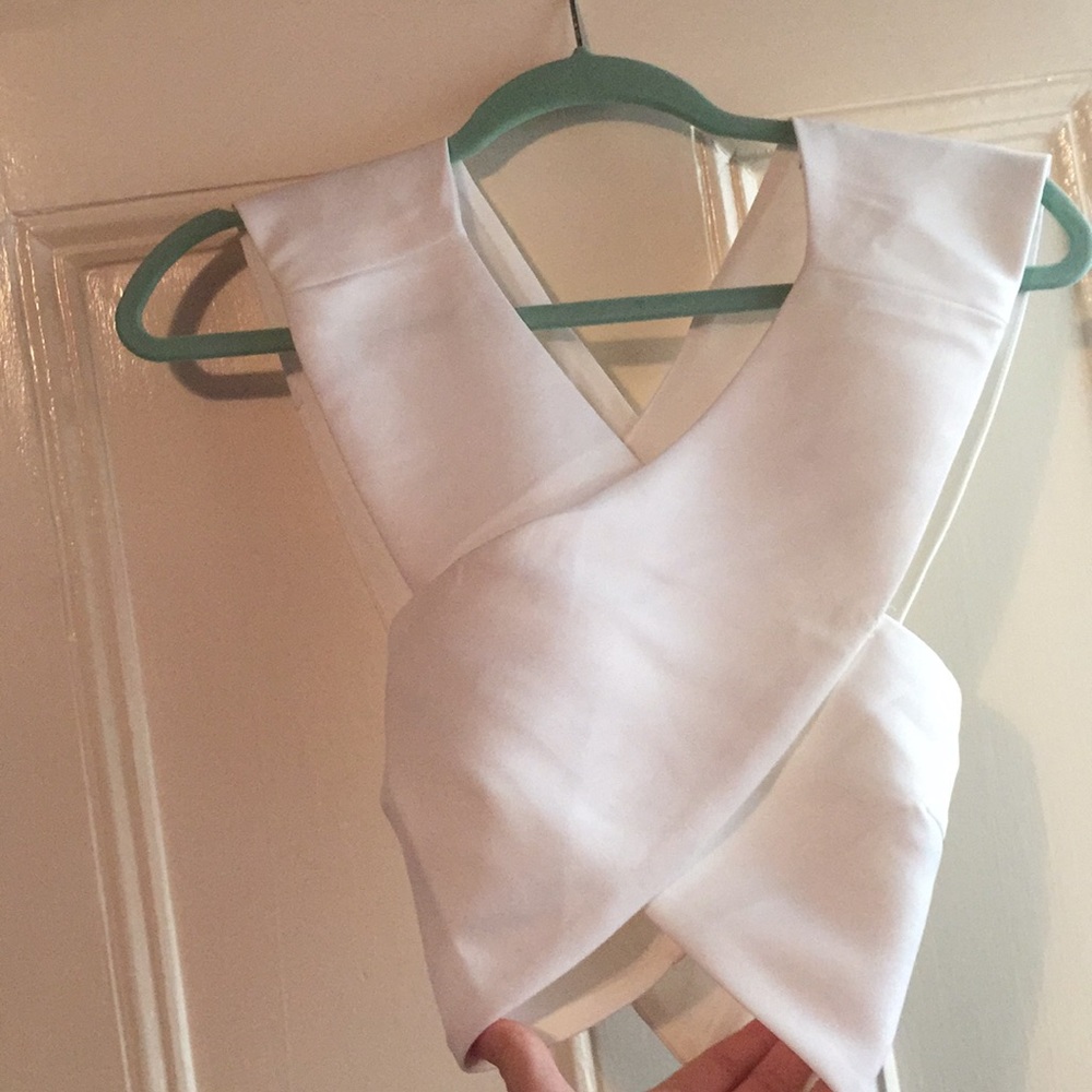 White crop top
